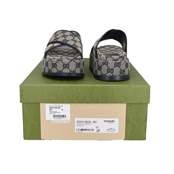 Gucci GG Criss Cross Platform Slide Sandals - Picture 5 of 10